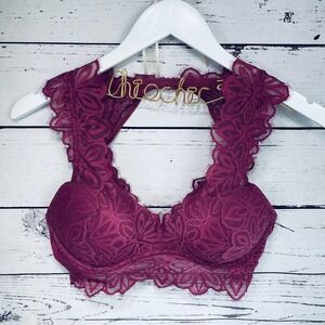 NWOT Victoria Secret Pink Bra Date Push up Bralette Lace Pullover Back Closure